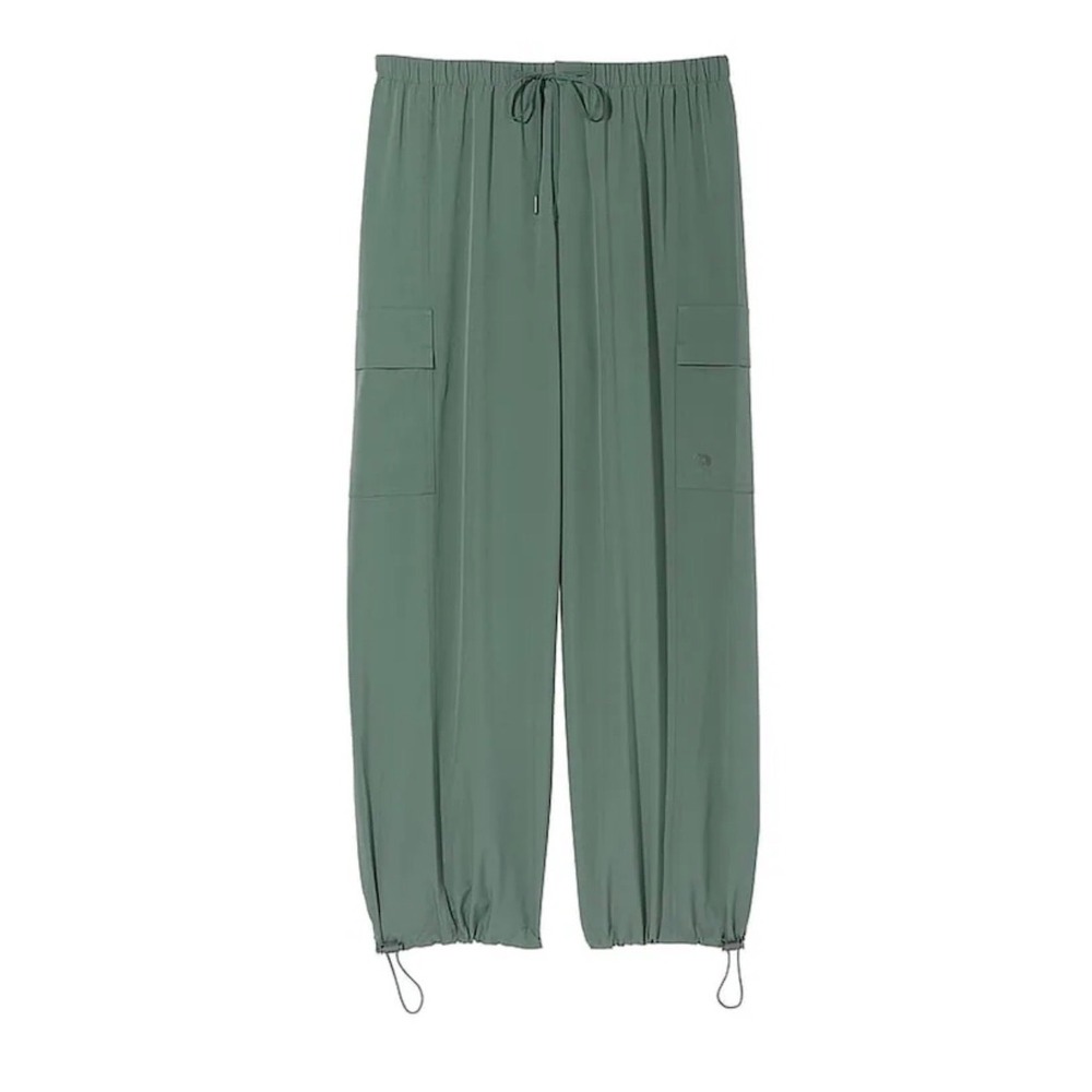 Victoria's Secret PINK Cargo‎ Pants Gray Parachute Drawstring Bungee Hem Large - Picture 6 of 6